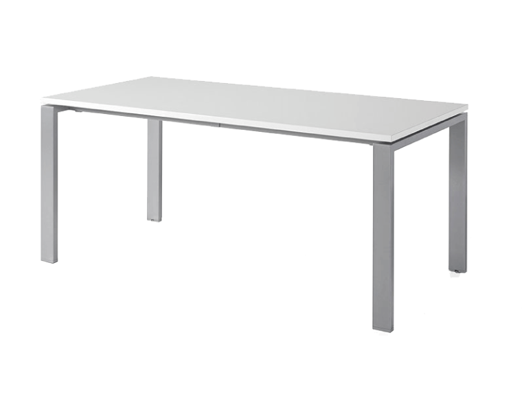 Mesa despacho serie Skala con pata metálica.
